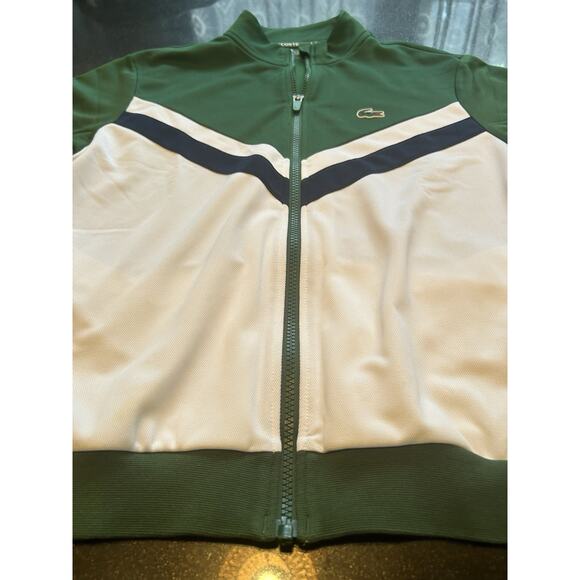 Kids' Ultra Dry Abrasion-Resistant Tennis Sweat Suit Jacket, Green, Size 14 - Picture 3 of 10